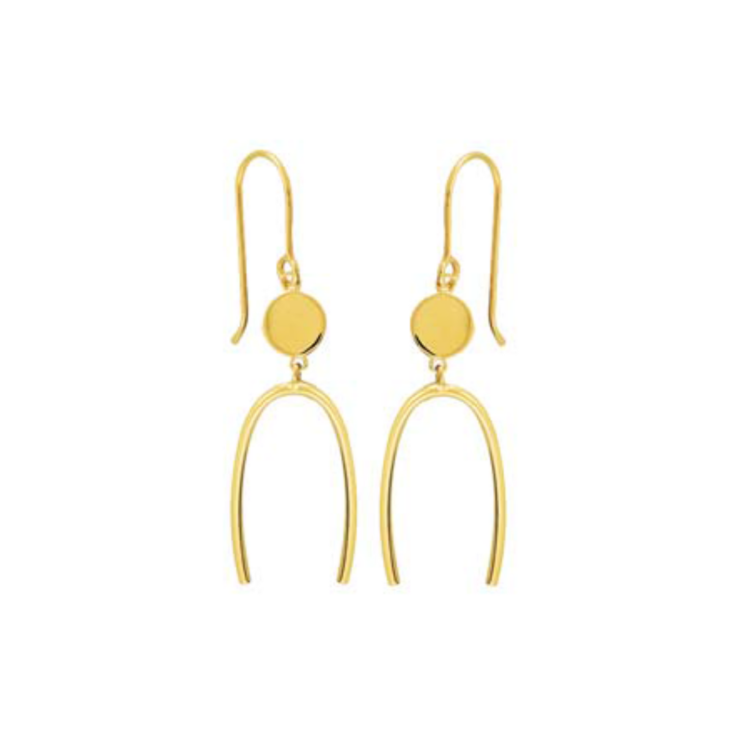 Dot and Arc Hook Earrings