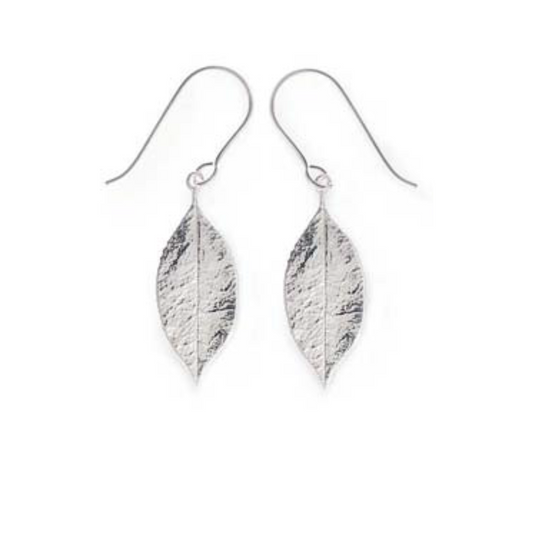 Salal Leaf Hook Earrings