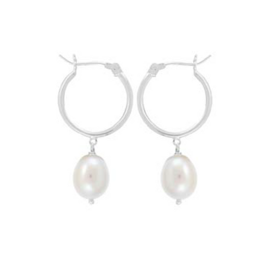 Hoop With Big Freshwater Pearl