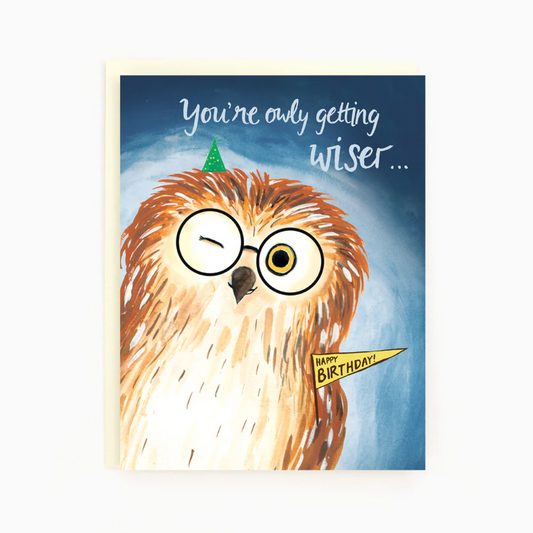 Owly Wiser Birthday Card