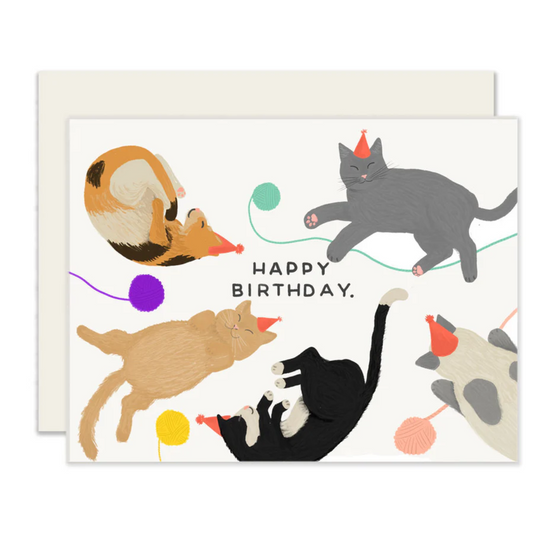 Cats in Hats Birthday Card
