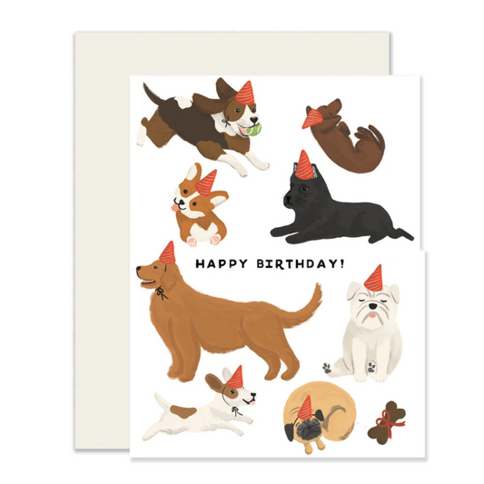 Dogs in Hats Birthday Card