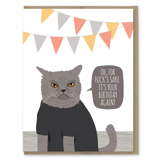 Cat Birthday Again Card