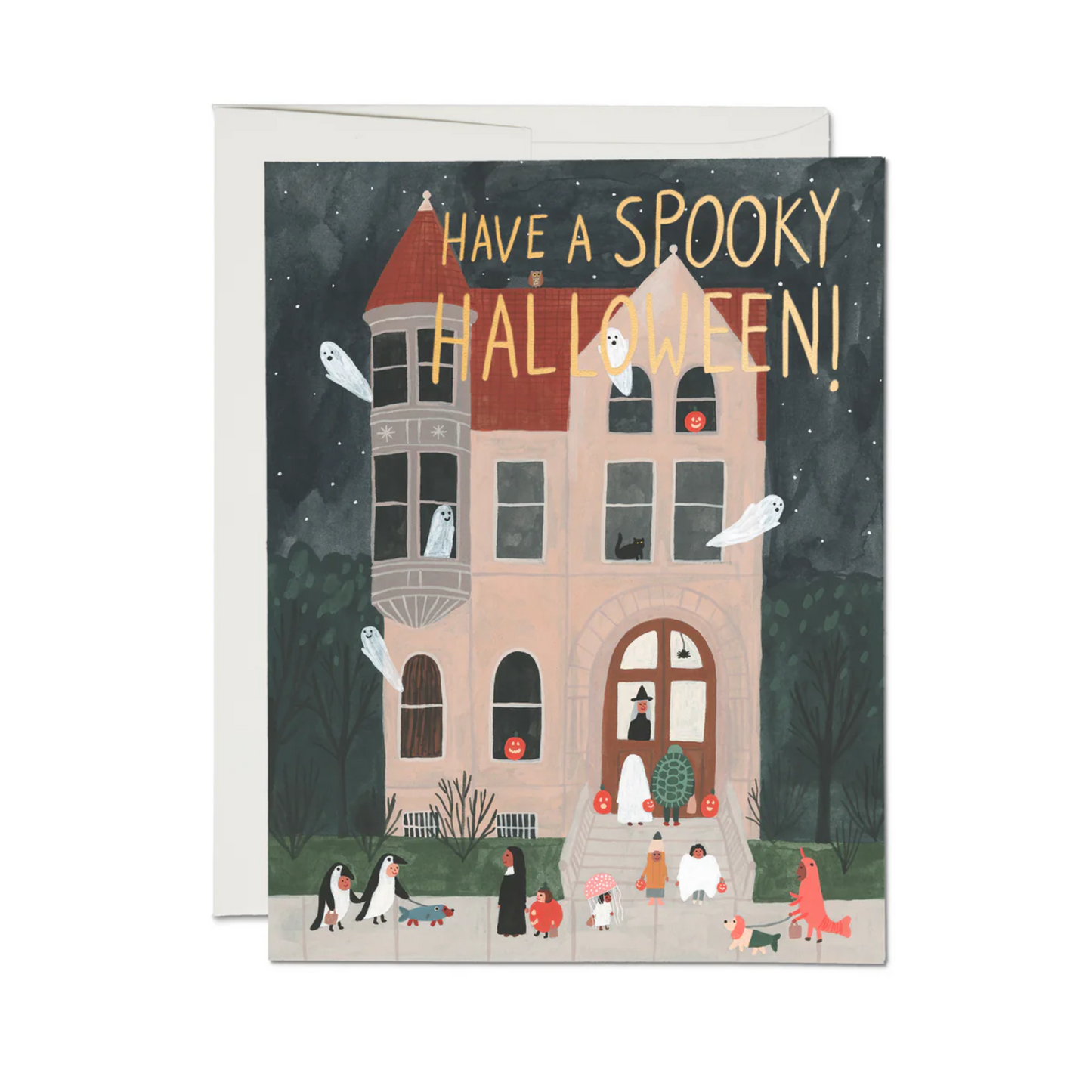 Trick or Treat House Halloween Card