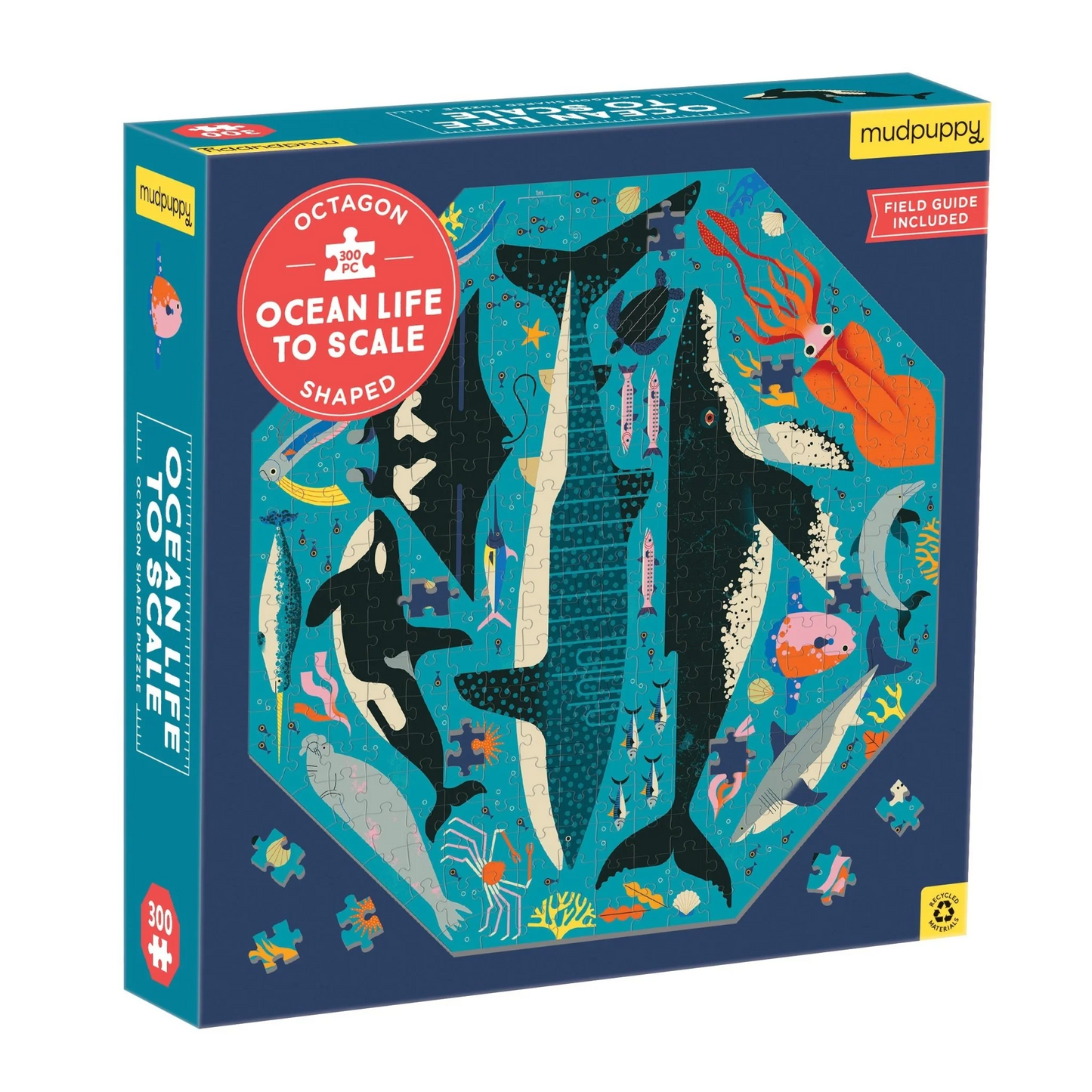 Ocean Life To Scale 300 Piece Octagon Shaped Puzzle