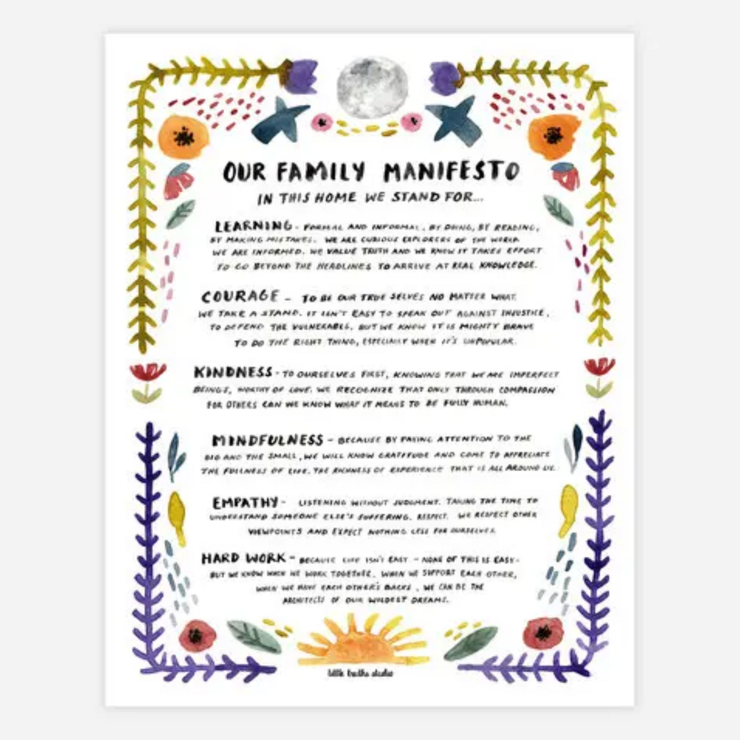 Family Manifesto Archival Art Print 8.5x11