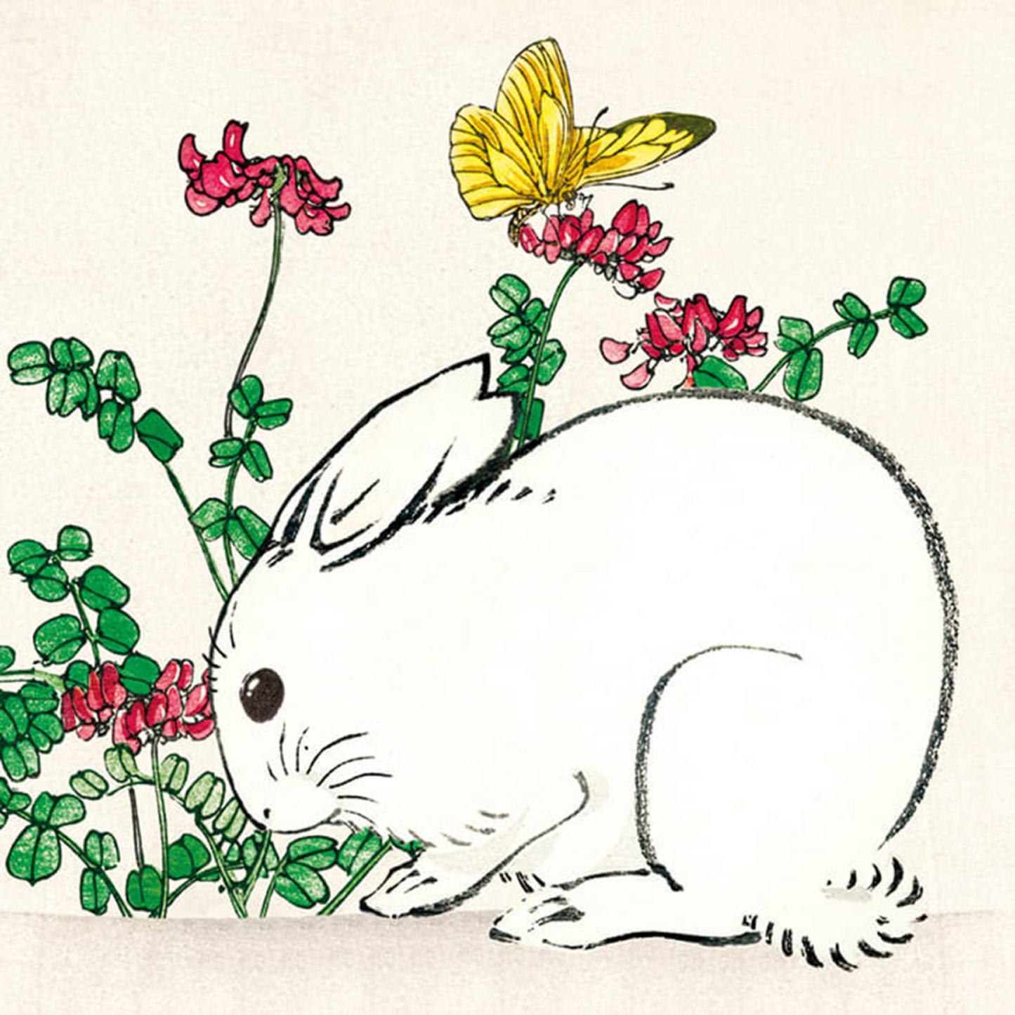 Bunny and Butterfly Easter Card