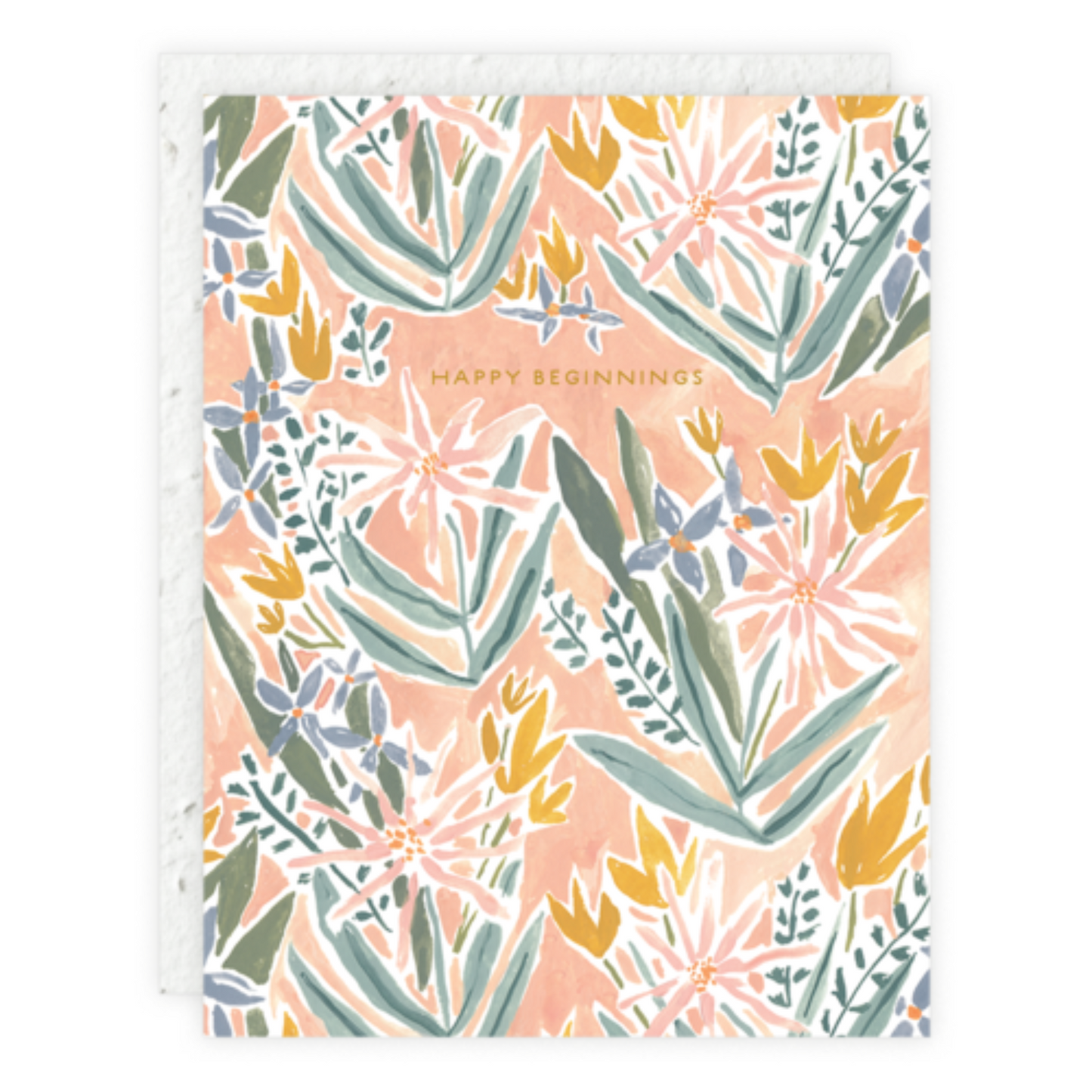Happy Beginnings Wedding Card