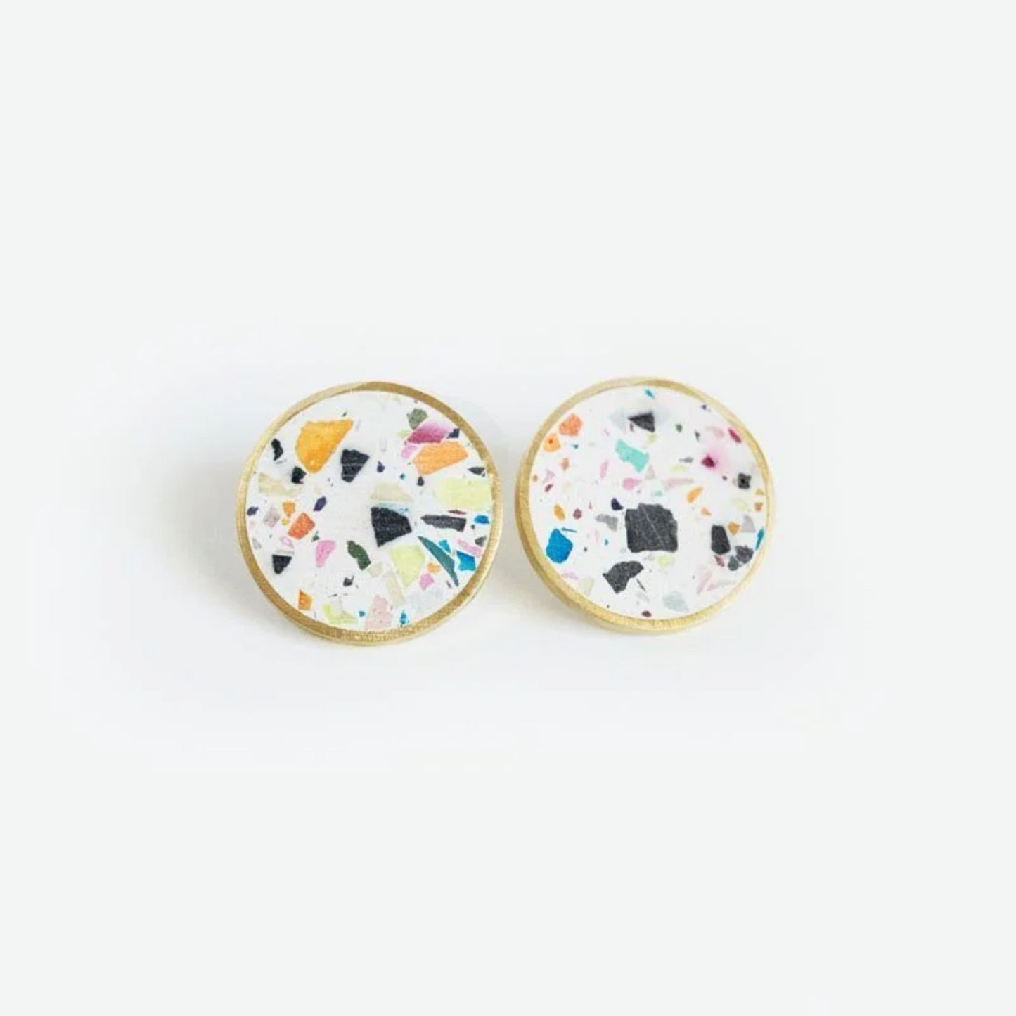 Concrete Framed Medium Earrings