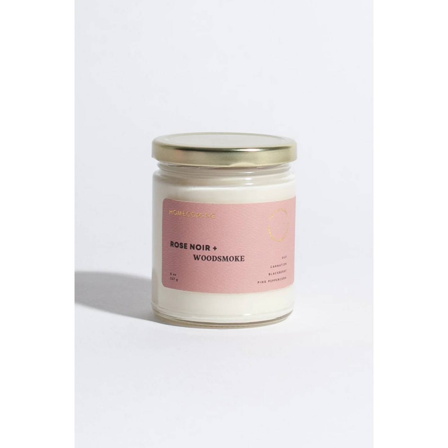 Rose Noir + Woodsmoke Candle