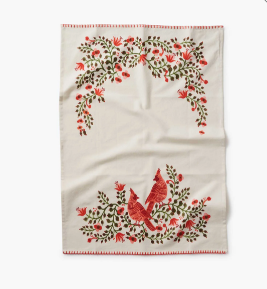 Cardinal Holiday Tea Towel