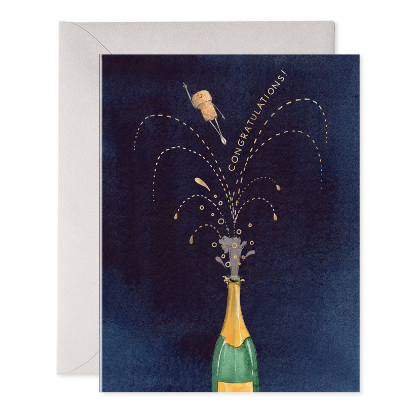 Flying Cork Congrats Card