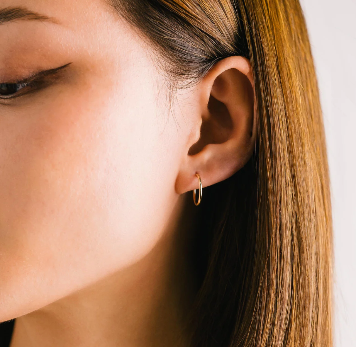 Gold-Filled Infinity Hoops