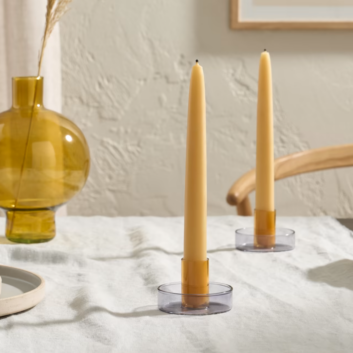 Duo Tone Glass Candle Holder