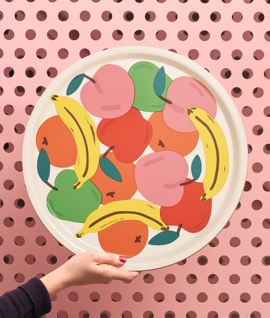 Fruit Bowl Large Round Birch Serving Tray