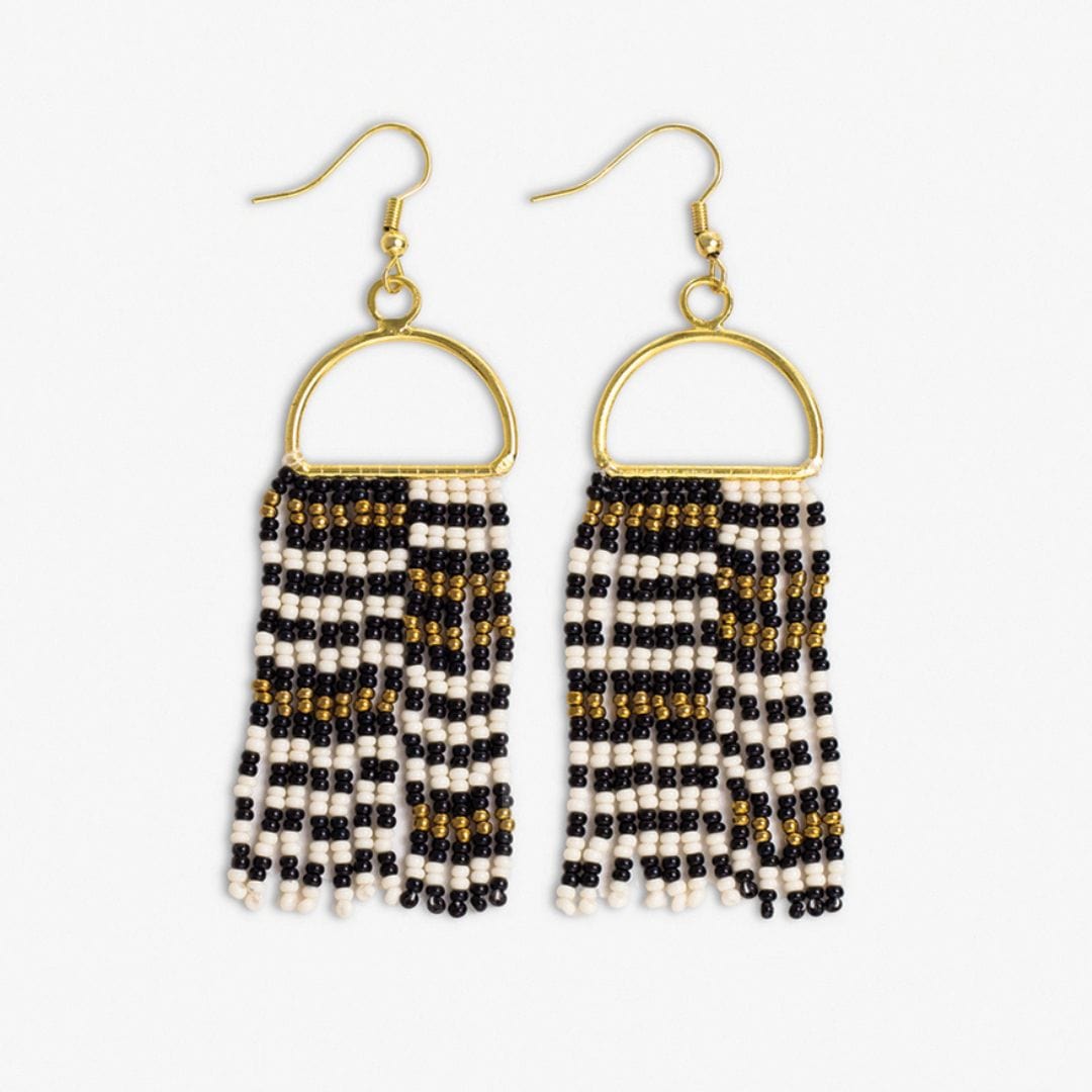 Allison Beaded Fringe Earrings