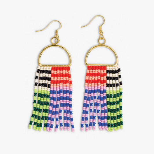 Allison Beaded Fringe Earrings