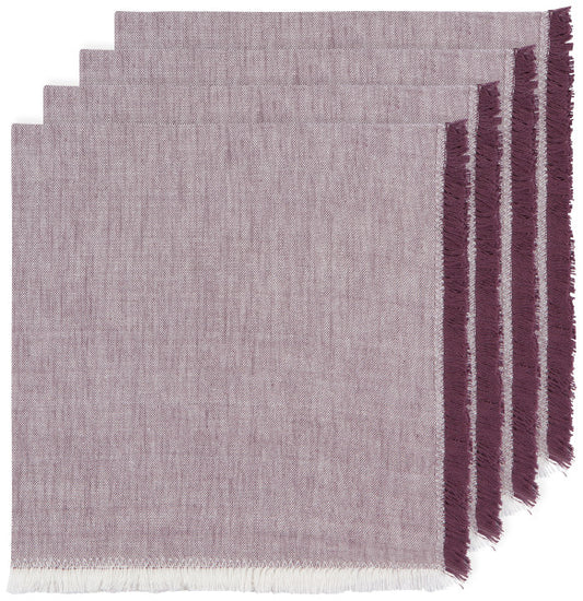 Ash Plum Chambray Napkins