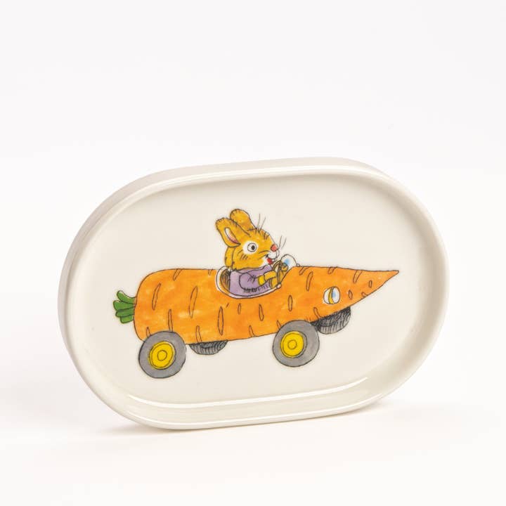 Magpie X Richard Scarry Carrot Car Oval Trinket Dish