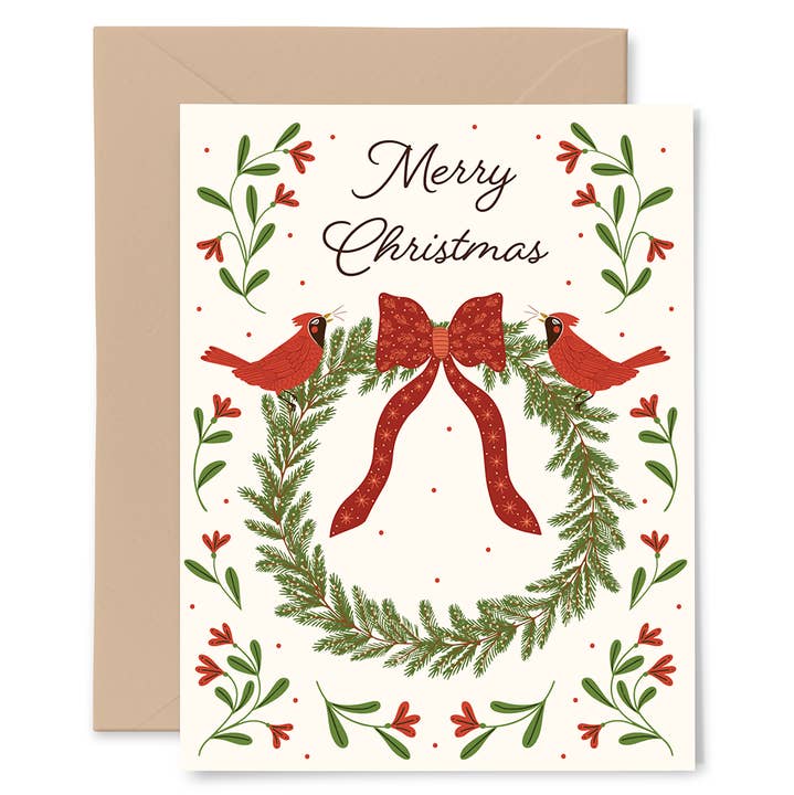 Cardinals Merry Christmas Card