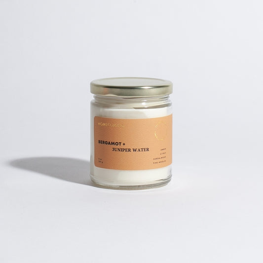 Bergamot + Juniper Water Soy Wax Candle