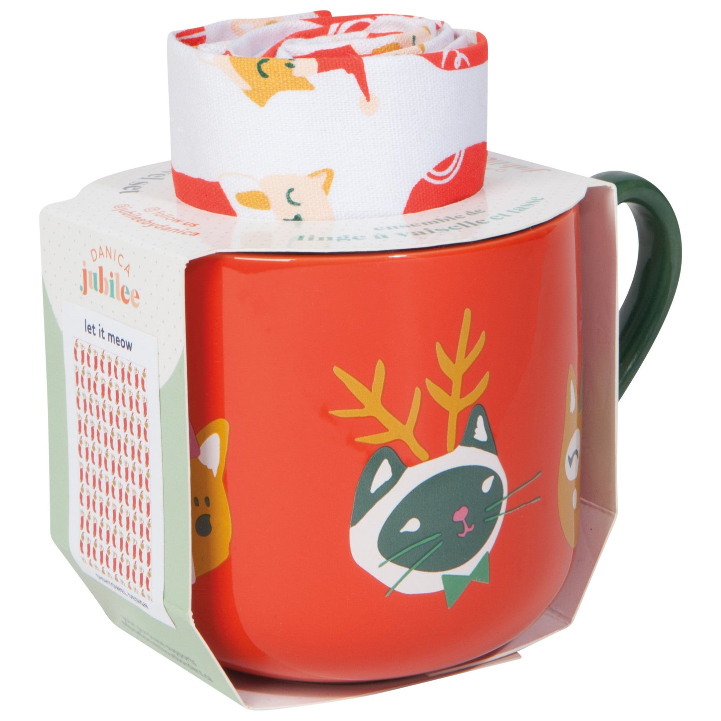 Let It Meow Mug + Tea Towel Set