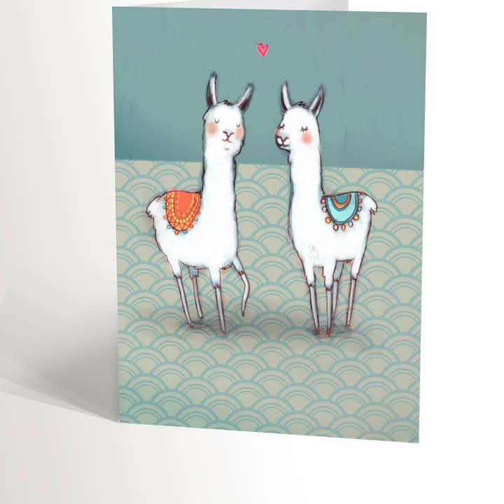 Two Llamas Card