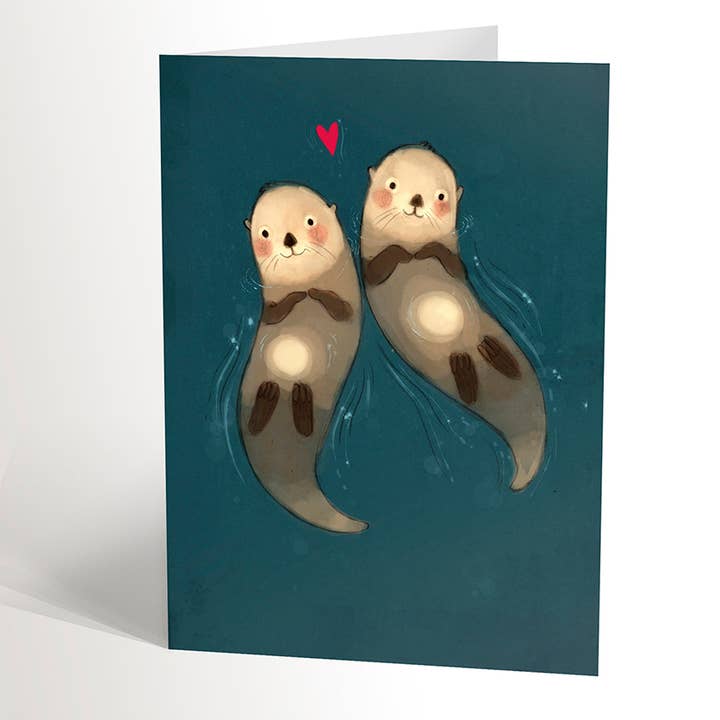 Otters in Love Card