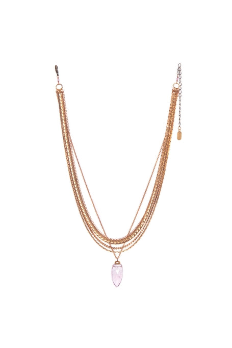Classic Amazon Necklace Pink Amethyst
