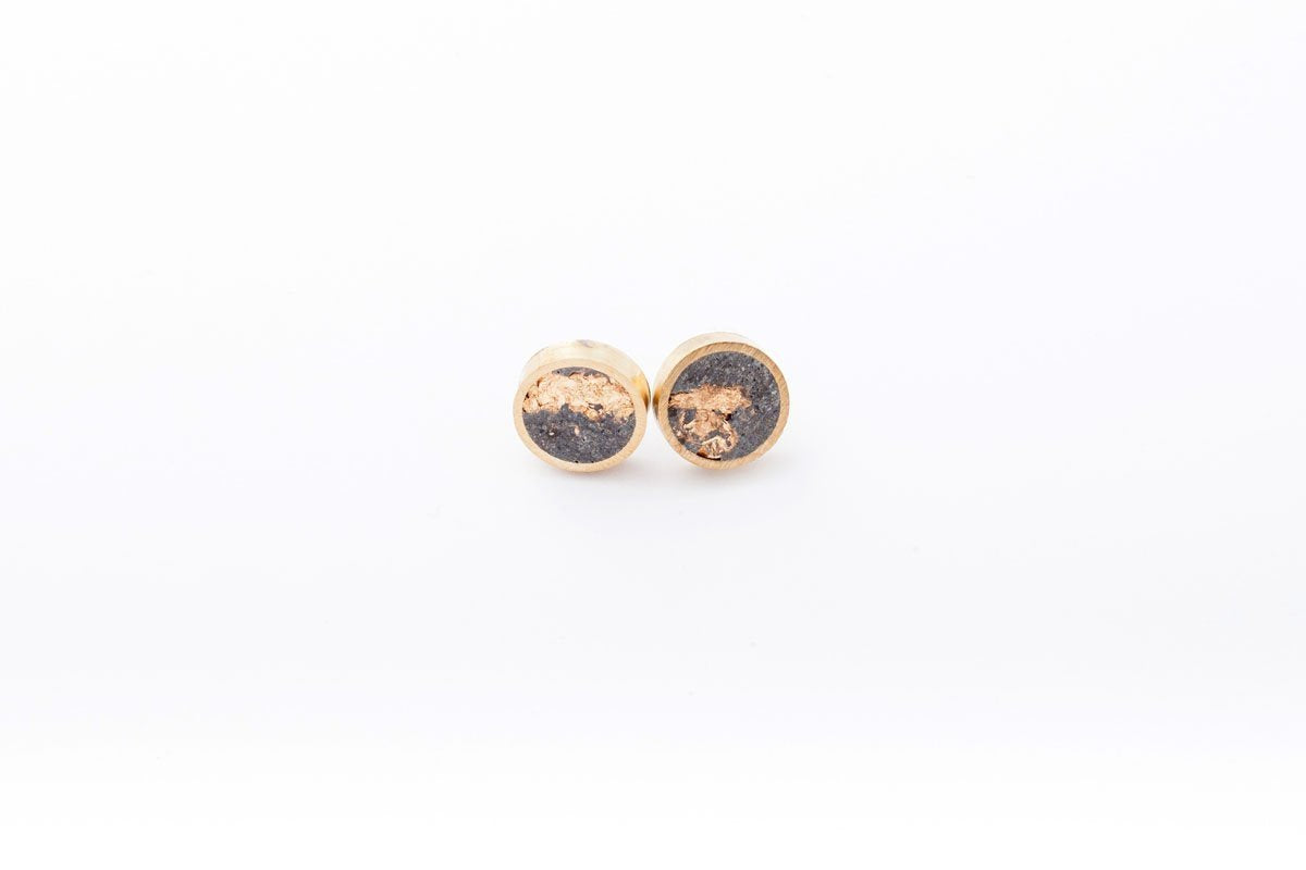 Concrete Framed Small Earrings