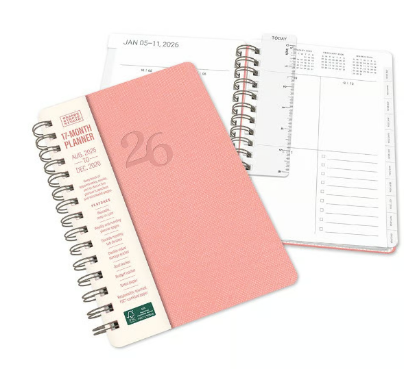Coral Pink 2025-2026 Planner