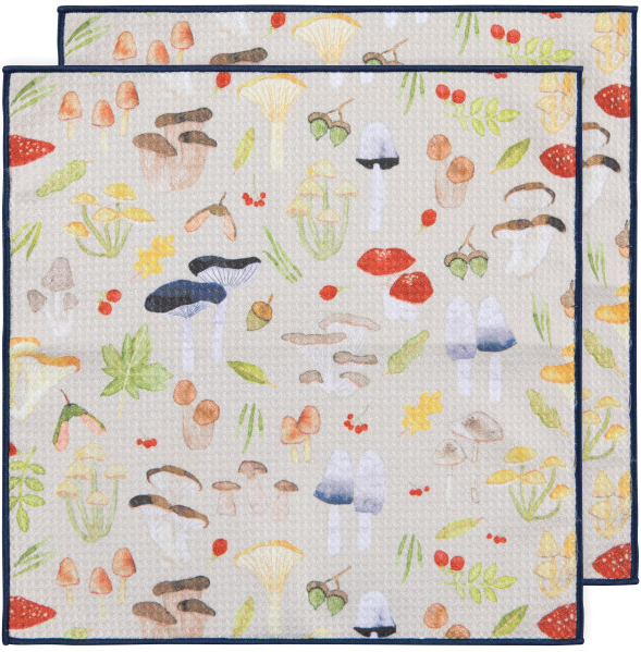 Field Mushroom Recycled Microfibre Dishcloth Set