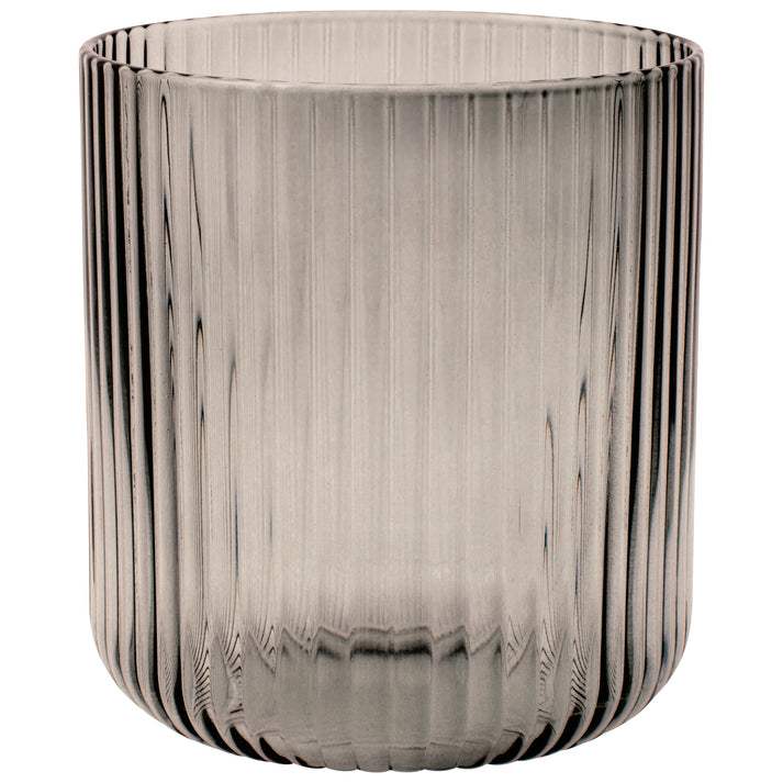 Smoke Fluted Glass 12oz