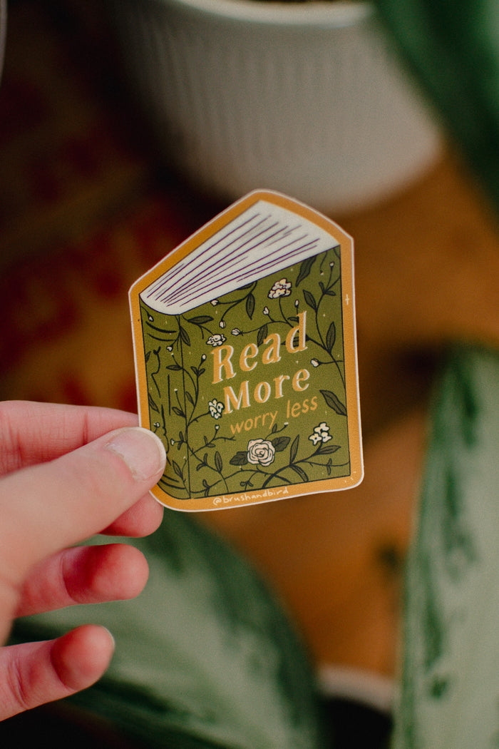 Read More, Worry Less Sticker