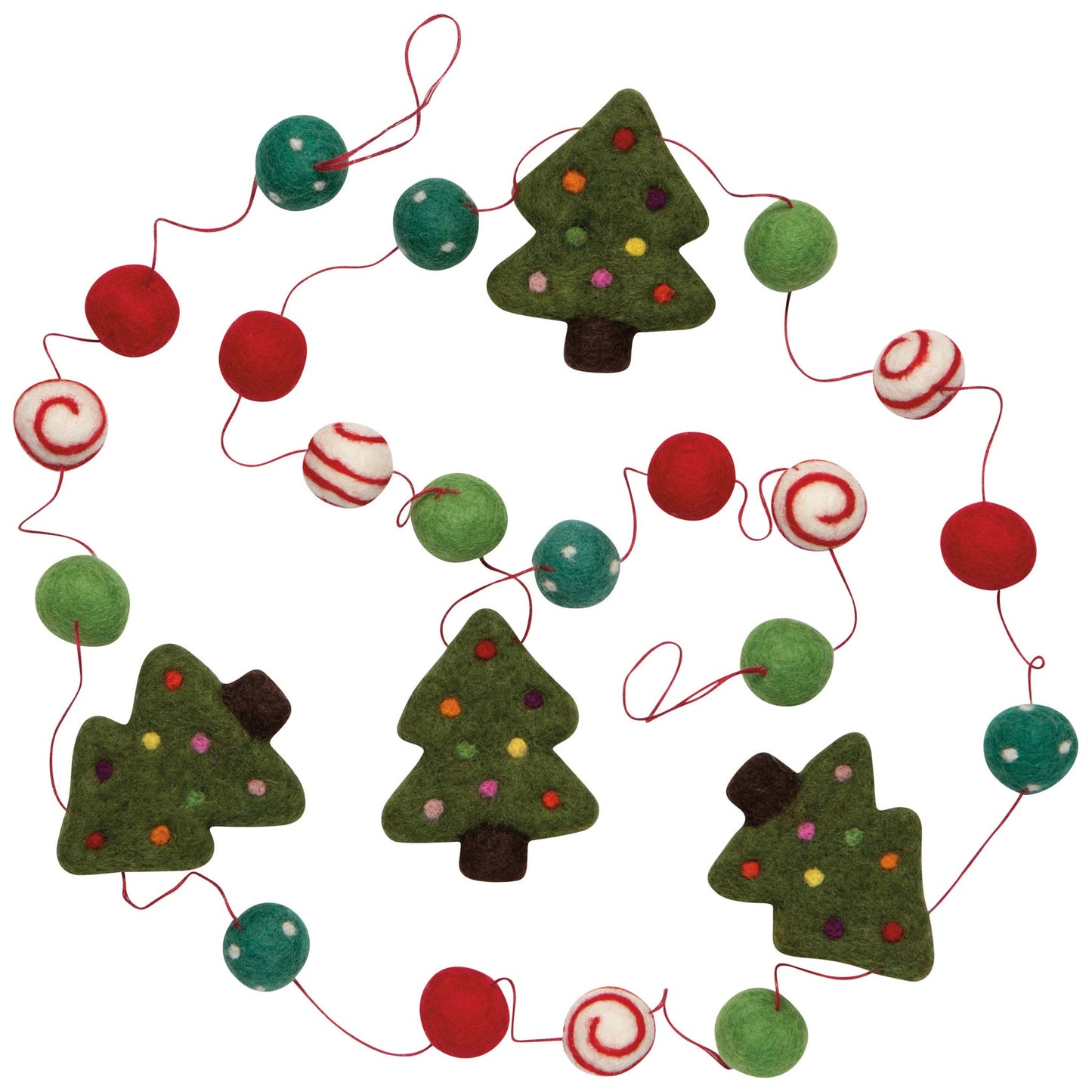 Felted Trees Holiday Garland
