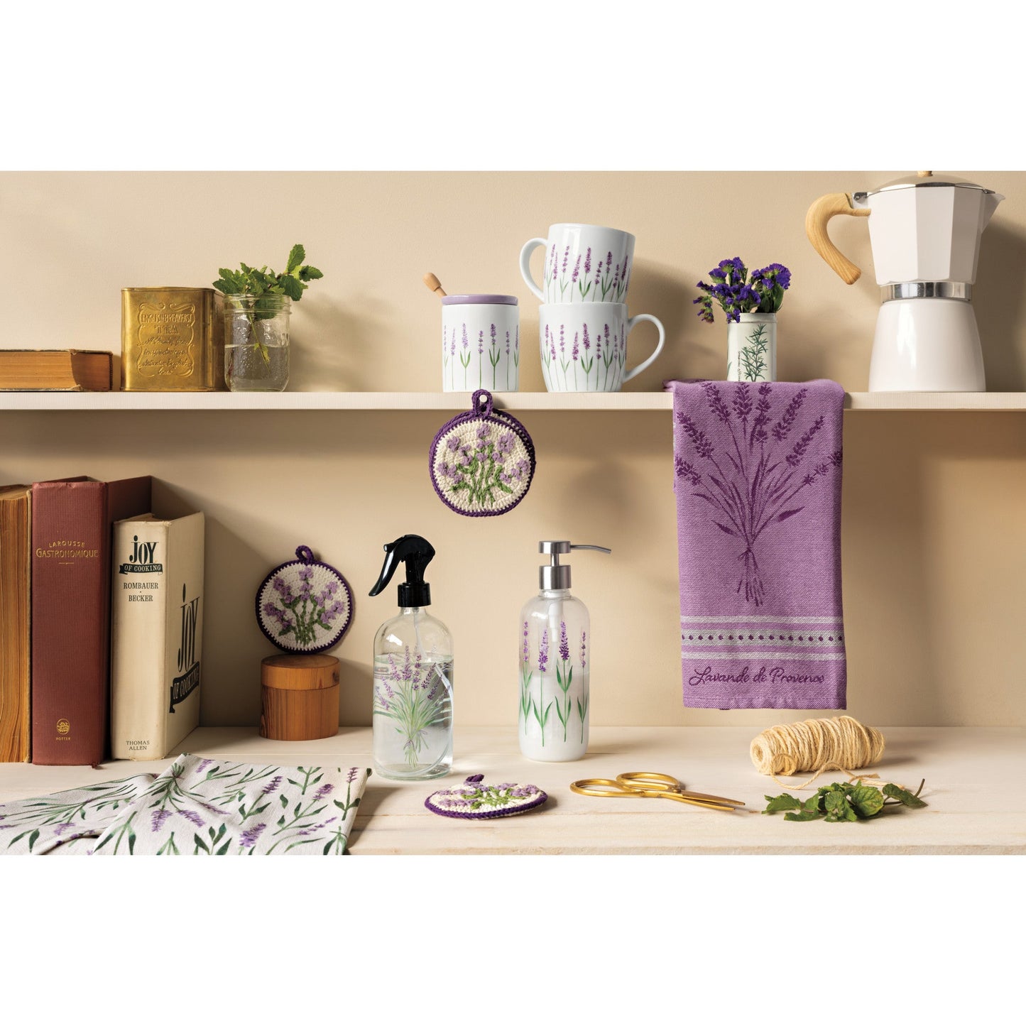 Lavender Jacquard Tea Towel