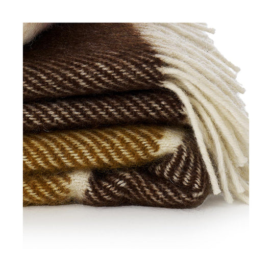 Gotland Striped Walnut Lambswool Throw