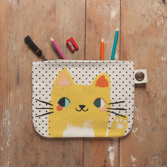 Meow Meow Large Zip Pouch