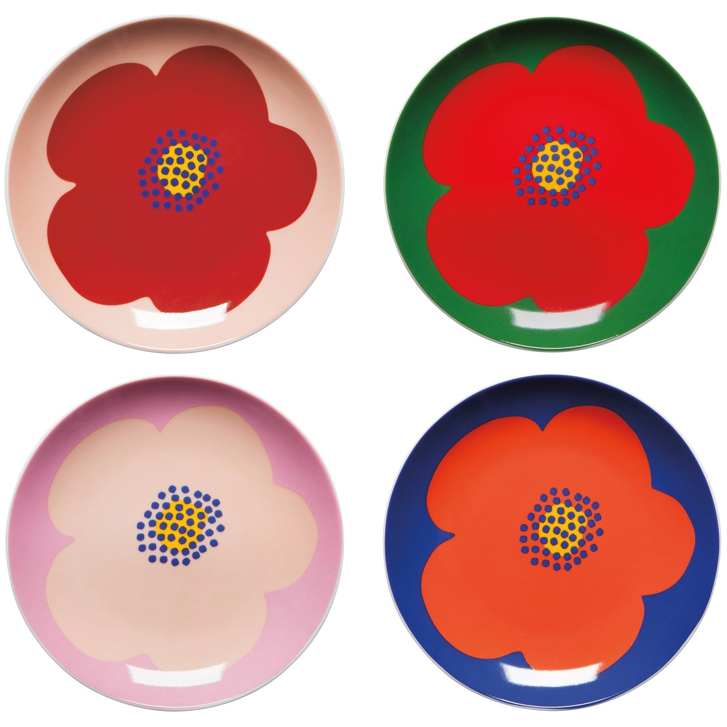 Poppy Appetizer Plates Set