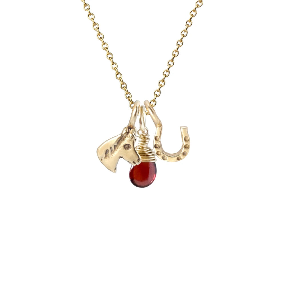 Horse Cluster Charm Necklace