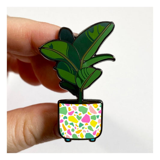 Rubber Plant Enamel Pin