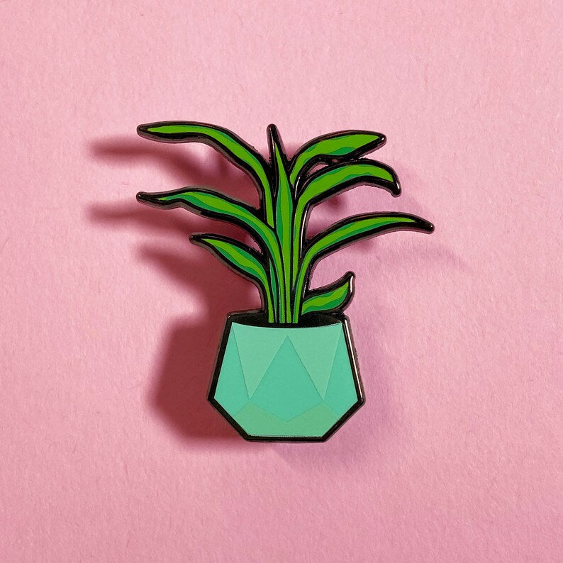 Spider Plant Enamel Pin