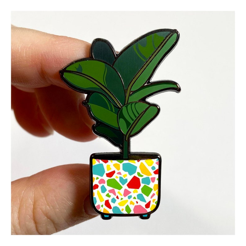 Rubber Plant Enamel Pin