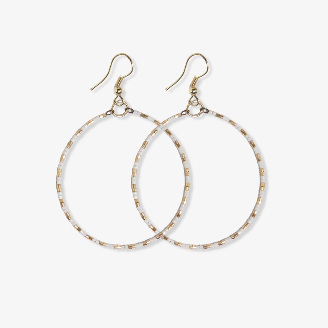 Kelly Beaded Hoop Earings