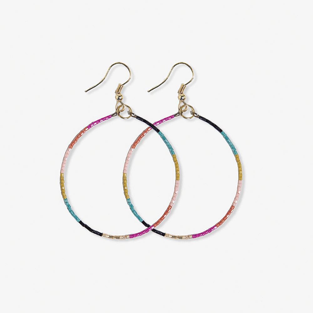 Kelly Beaded Hoop Earings