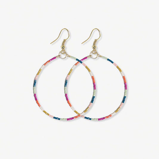 Kelly Beaded Hoop Earings