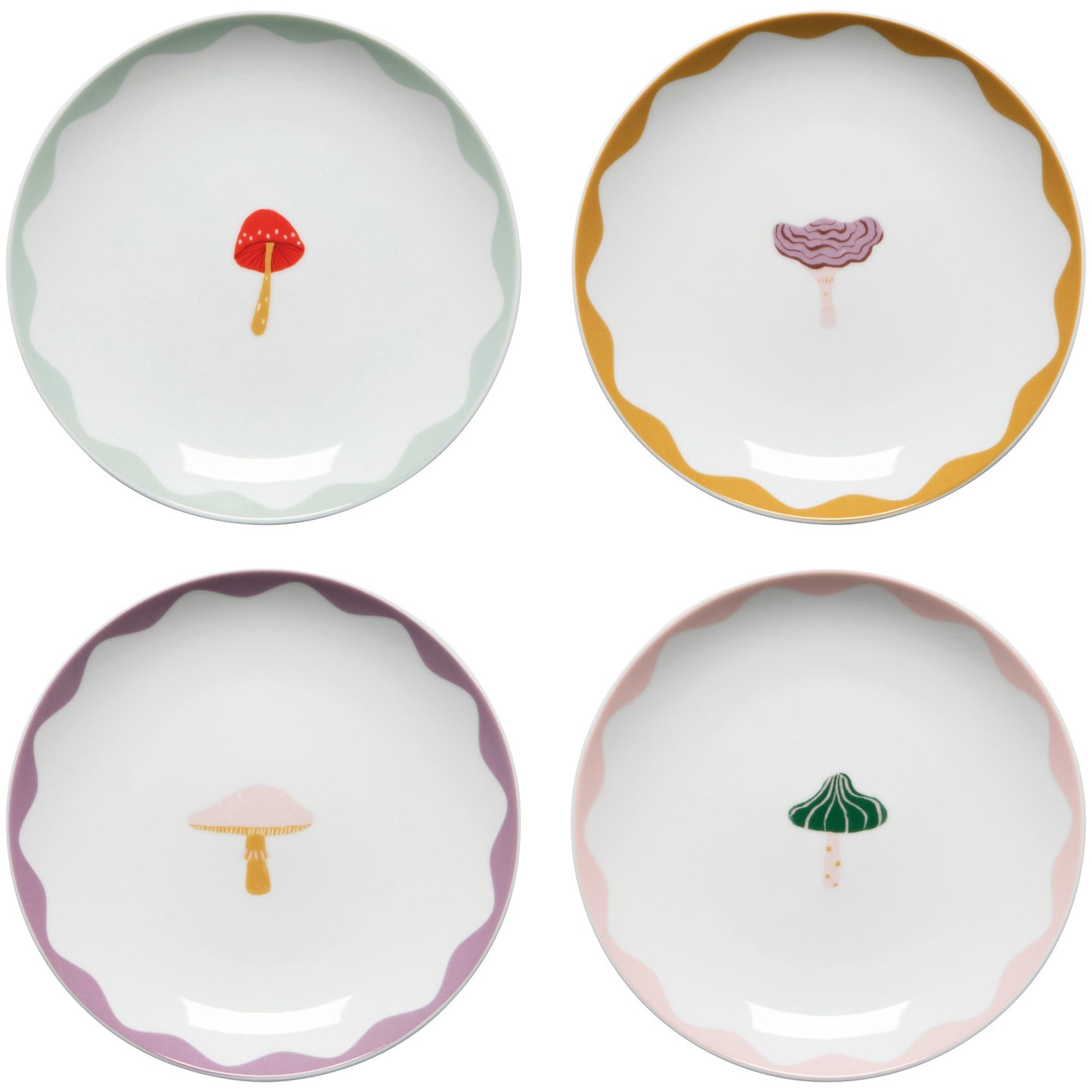 Mushroom Gems Appetizer Plates
