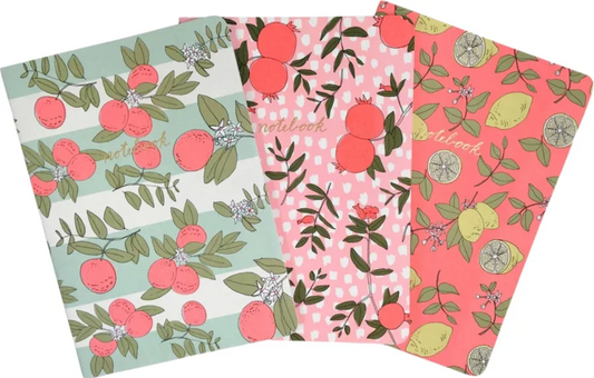 Fruits and Flowers Notebook Set