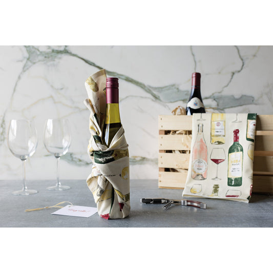 Sommelier Printed Cotton Tea Towel