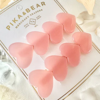 Love is a Battlefield Quadruple Heart Duckbill Hair Clip